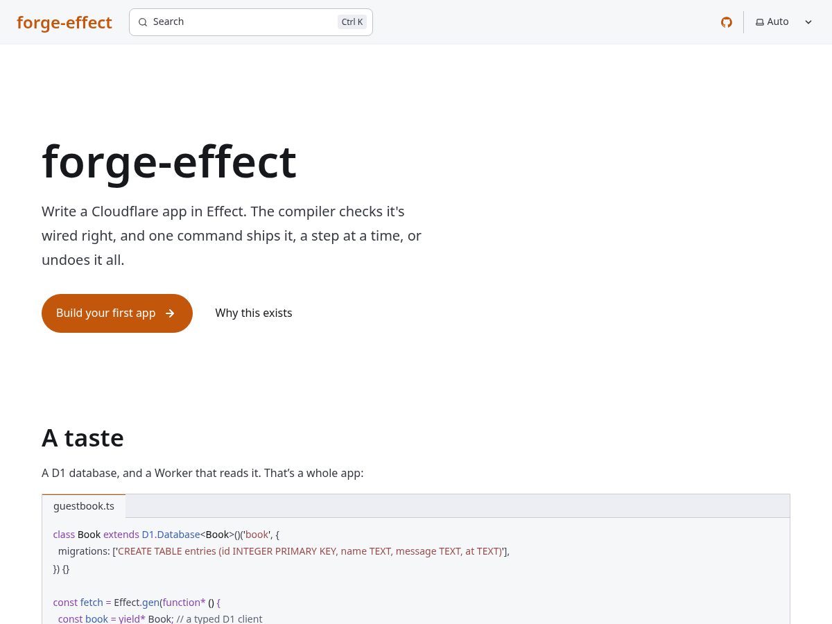 Landing-page snapshot of effectivecloud.dev