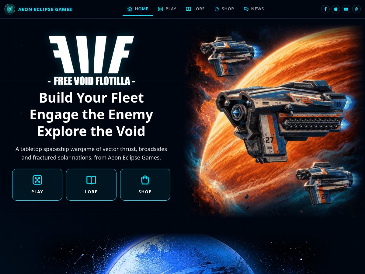 Landing-page snapshot of freevoidflotilla.com