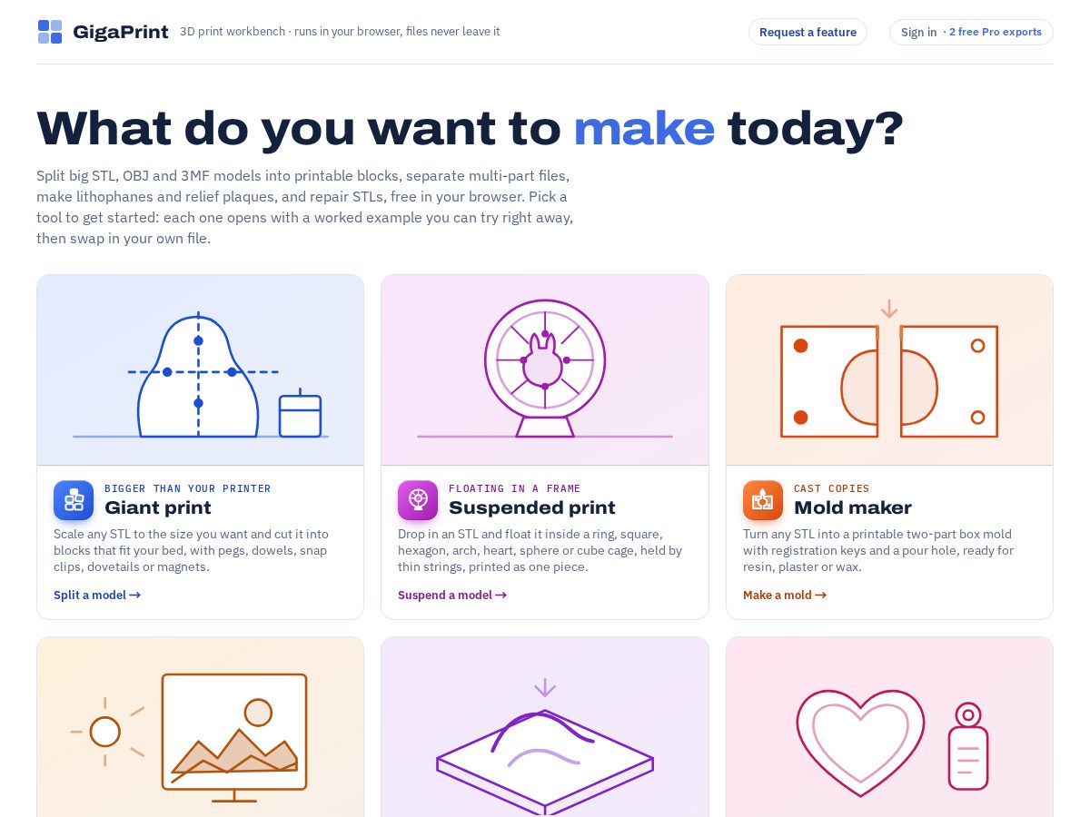 Landing-page snapshot of gigaprint.app