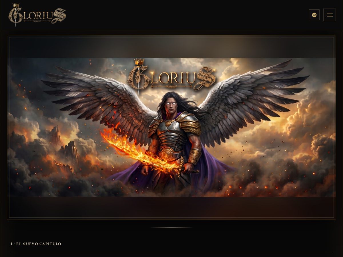 Landing-page snapshot of gloriusband.com