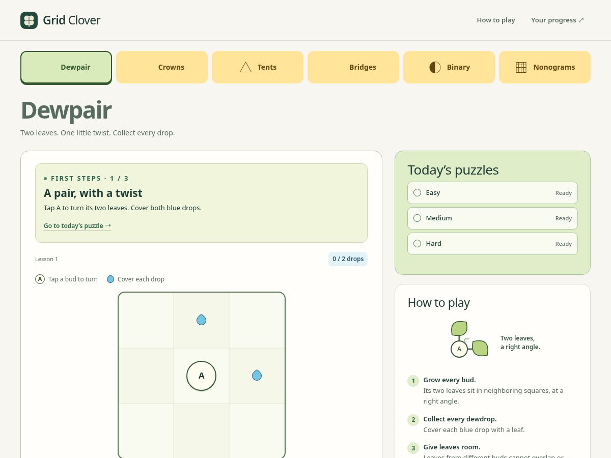 Landing-page snapshot of gridclover.com