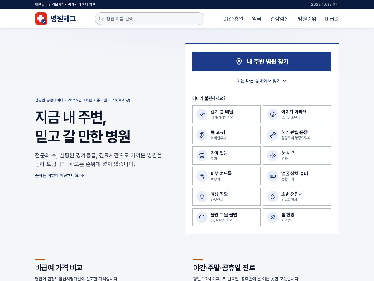 Landing-page snapshot of hoscheck.com
