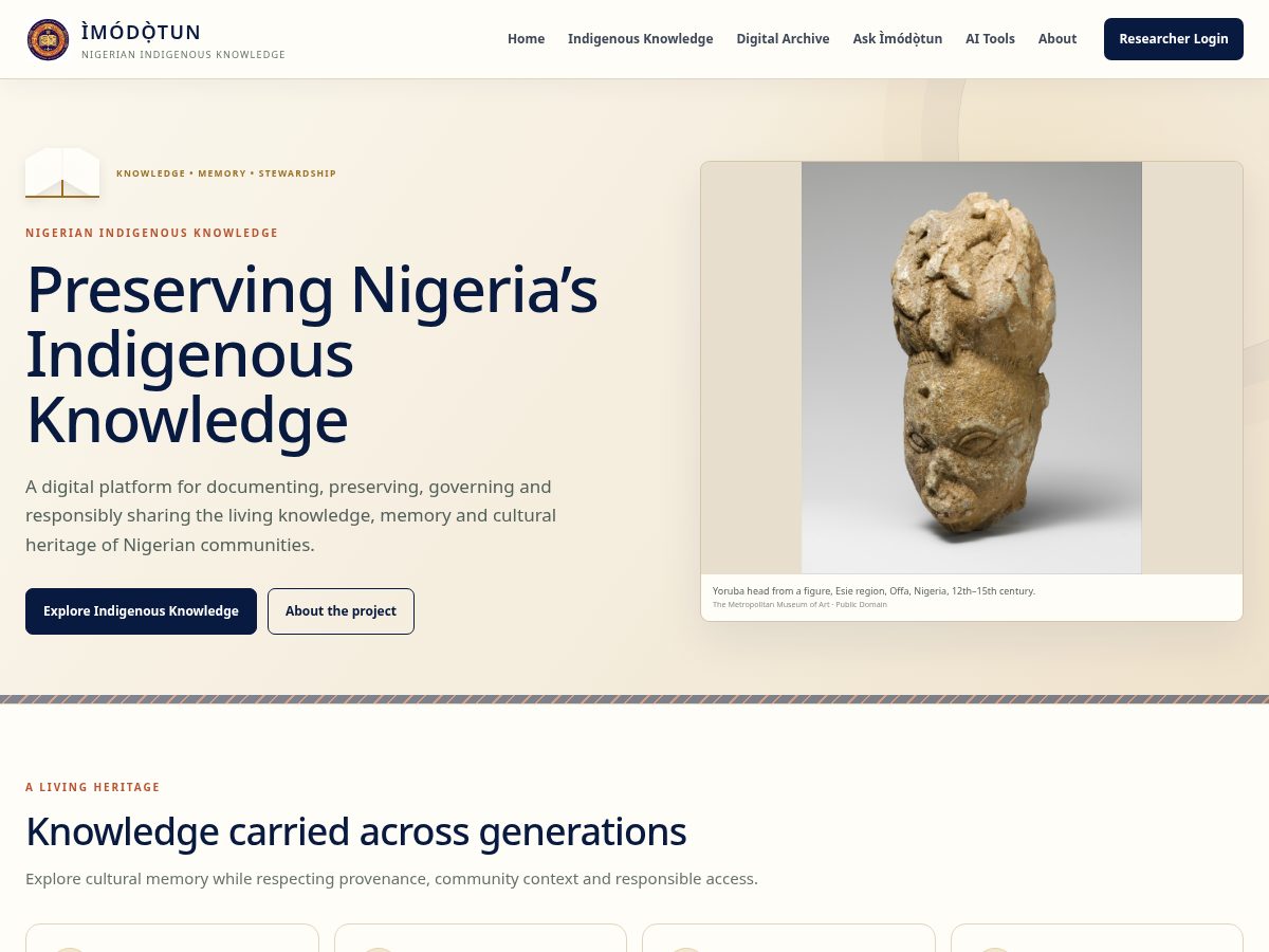 Landing-page snapshot of imodotun.com