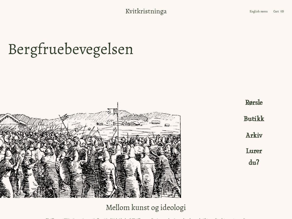 Landing-page snapshot of kvitkristninga.com