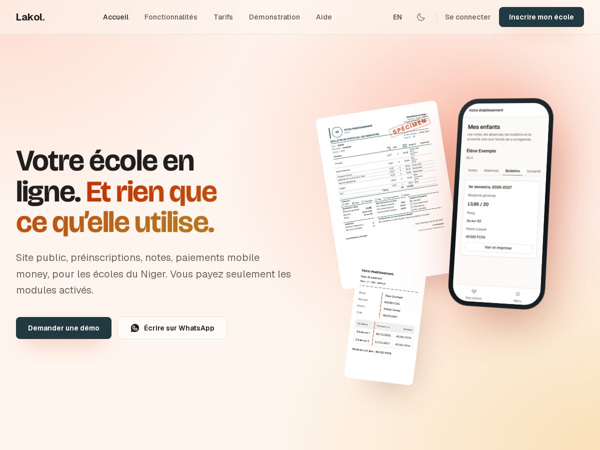 Landing-page snapshot of lakol.app