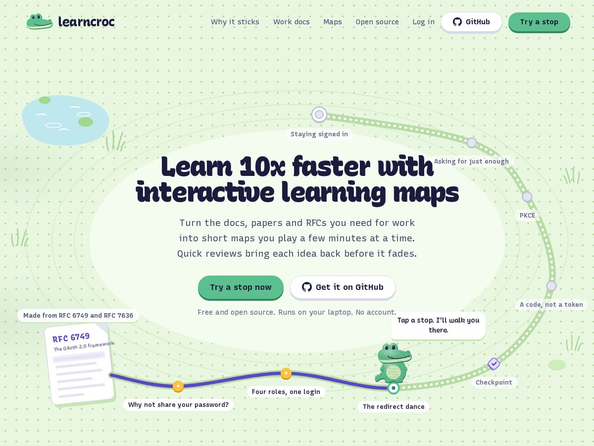 Landing-page snapshot of learncroc.com
