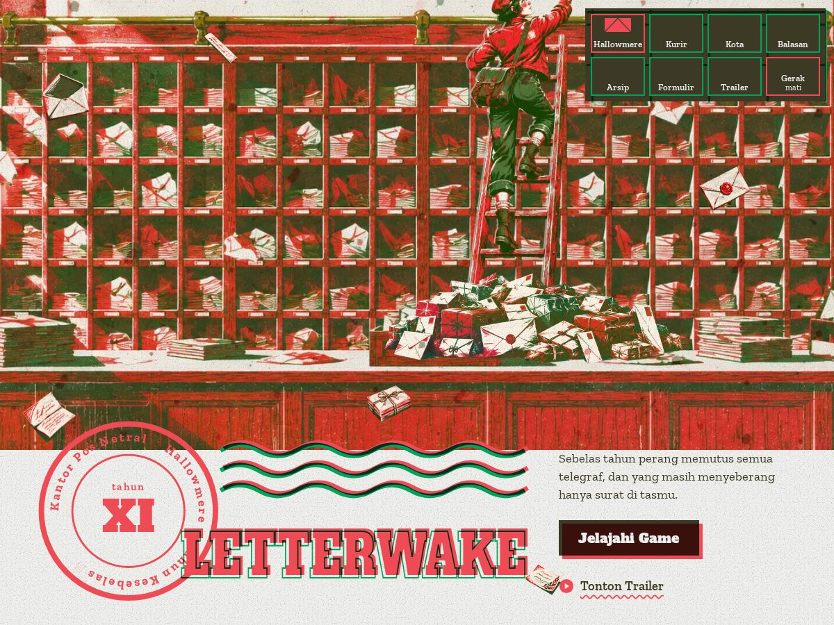 Landing-page snapshot of letterwake.com