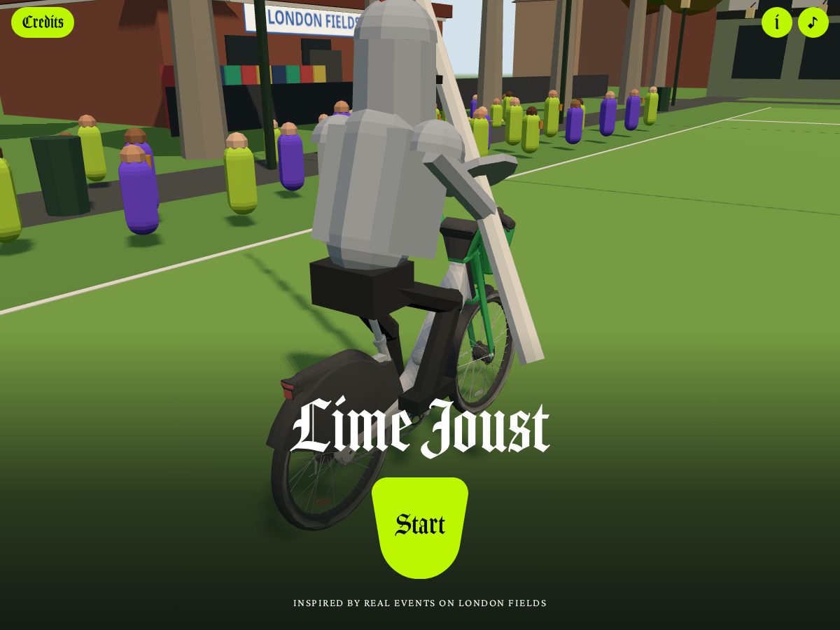Landing-page snapshot of limejousting.com