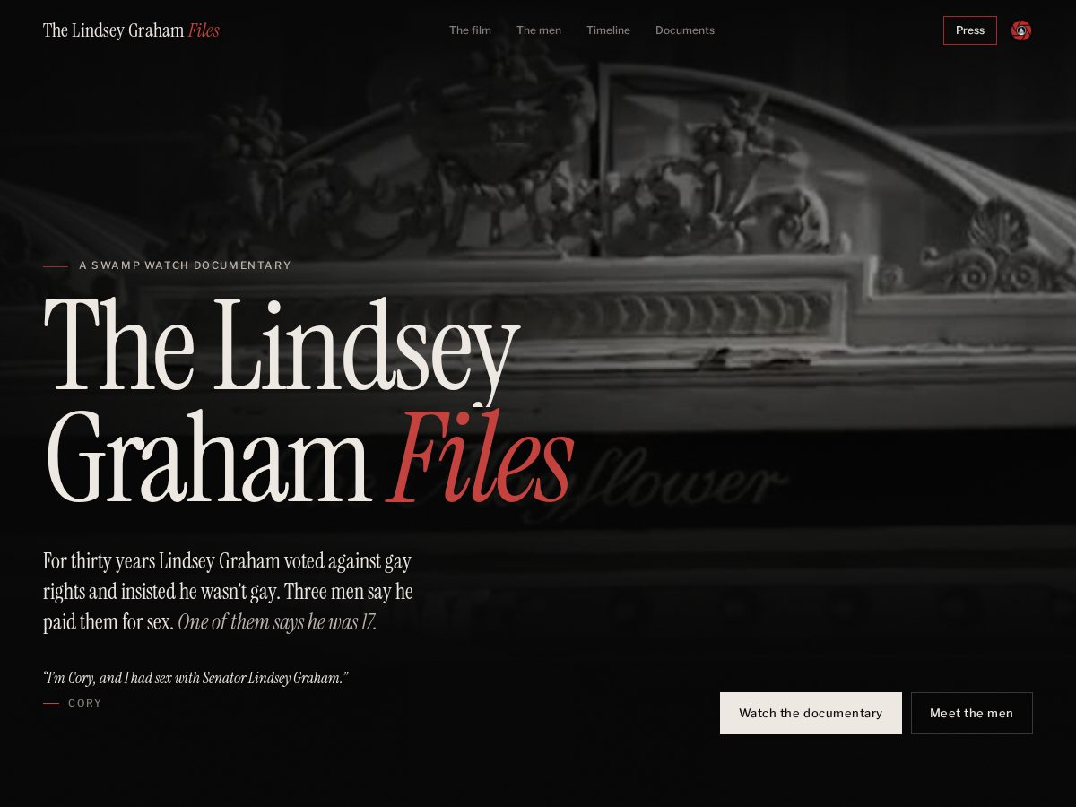 Landing-page snapshot of lindseyfiles.com