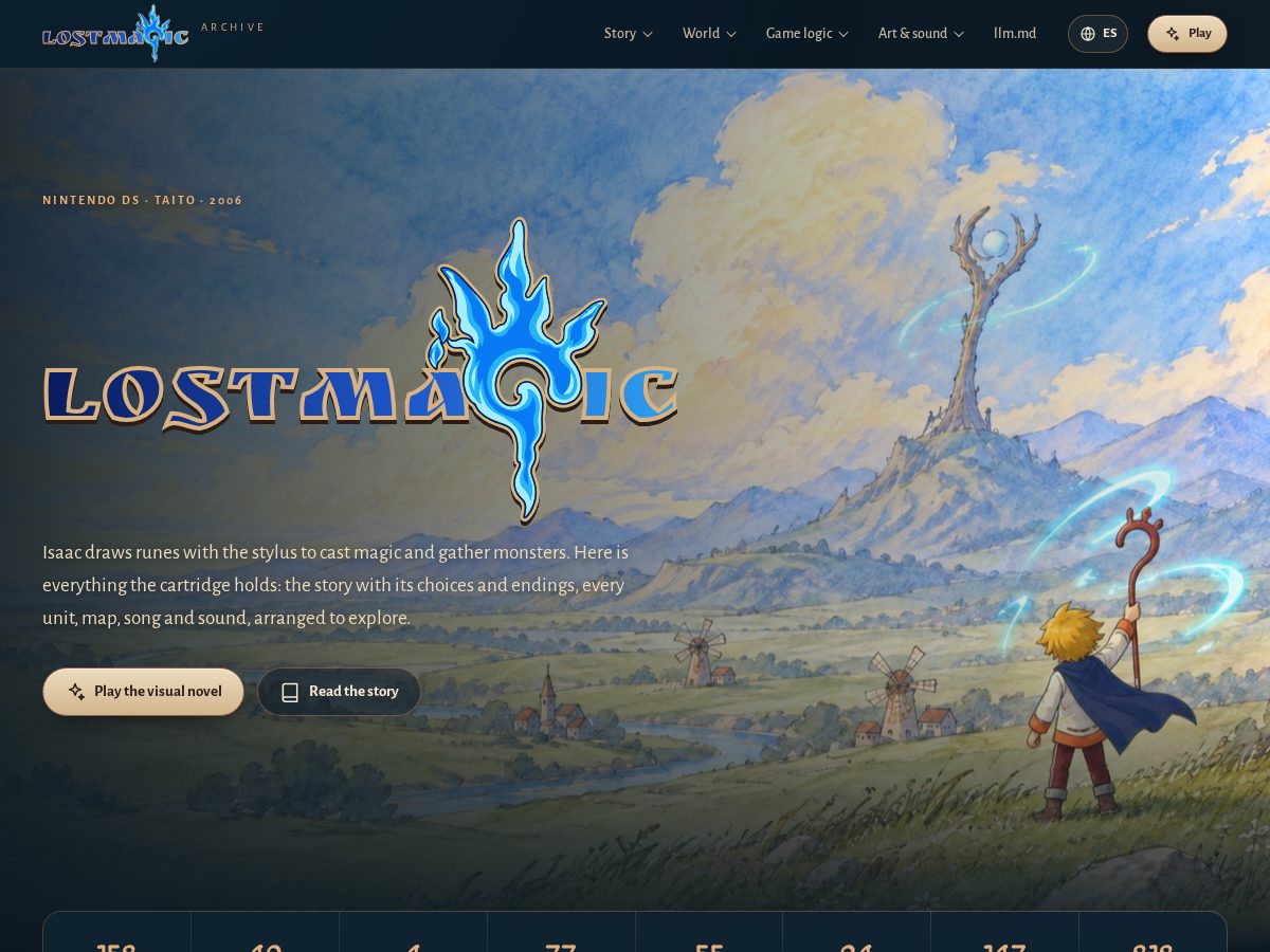 Landing-page snapshot of lostmagic.app