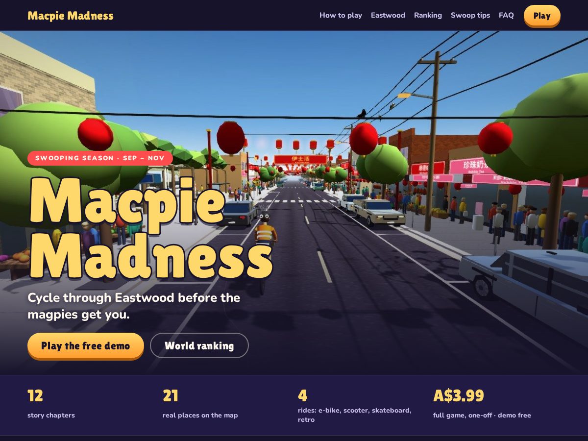 Landing-page snapshot of macpiemadness.com