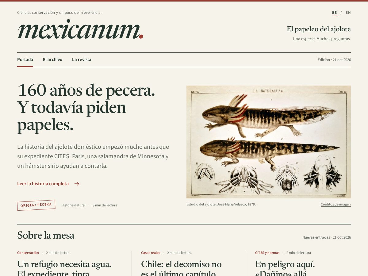 Landing-page snapshot of mexicanum.com