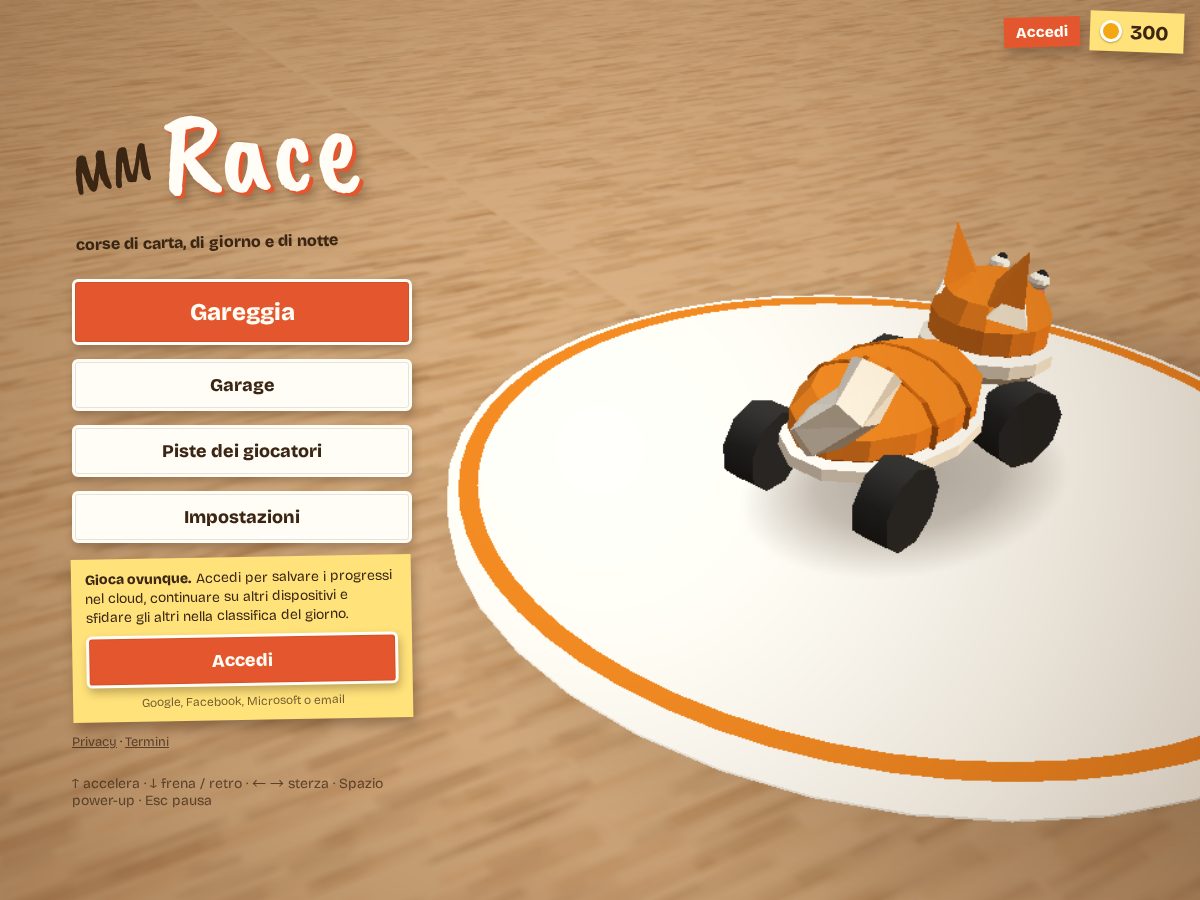 Landing-page snapshot of mmracegame.com
