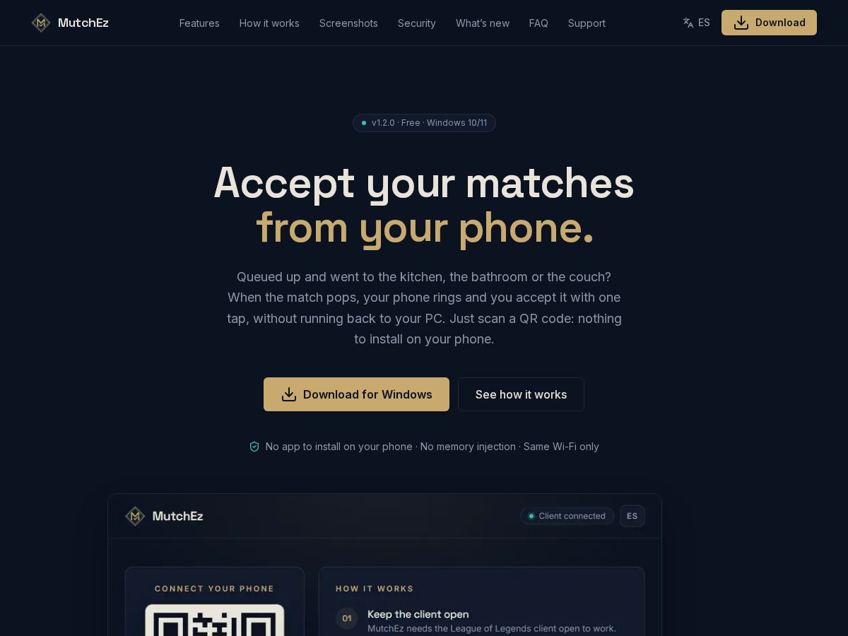 Landing-page snapshot of mutchez.com