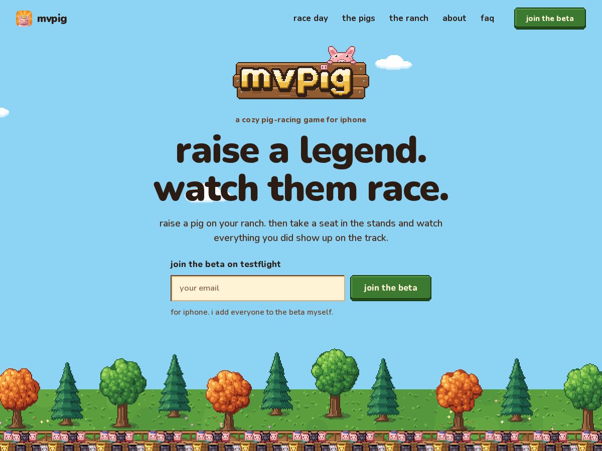 Landing-page snapshot of mvpig.app