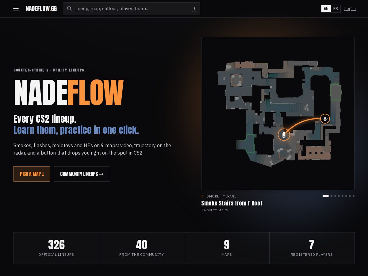 Landing-page snapshot of nadeflow.com