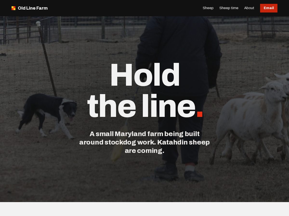 Landing-page snapshot of oldline.farm