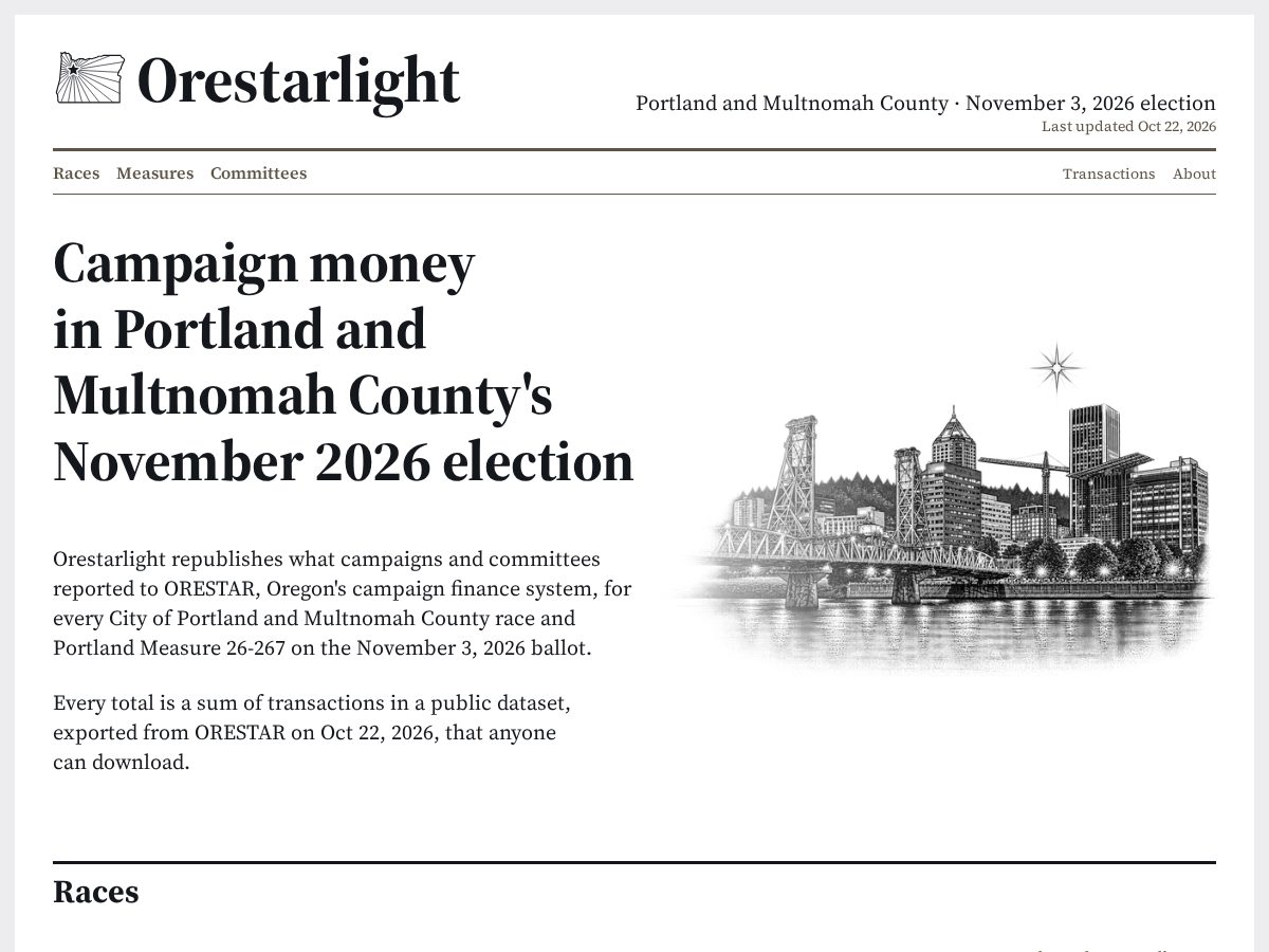 Landing-page snapshot of orestarlight.app