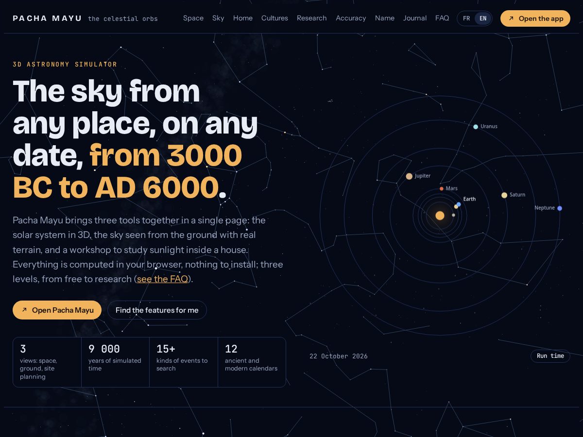 Landing-page snapshot of pachamayu.com