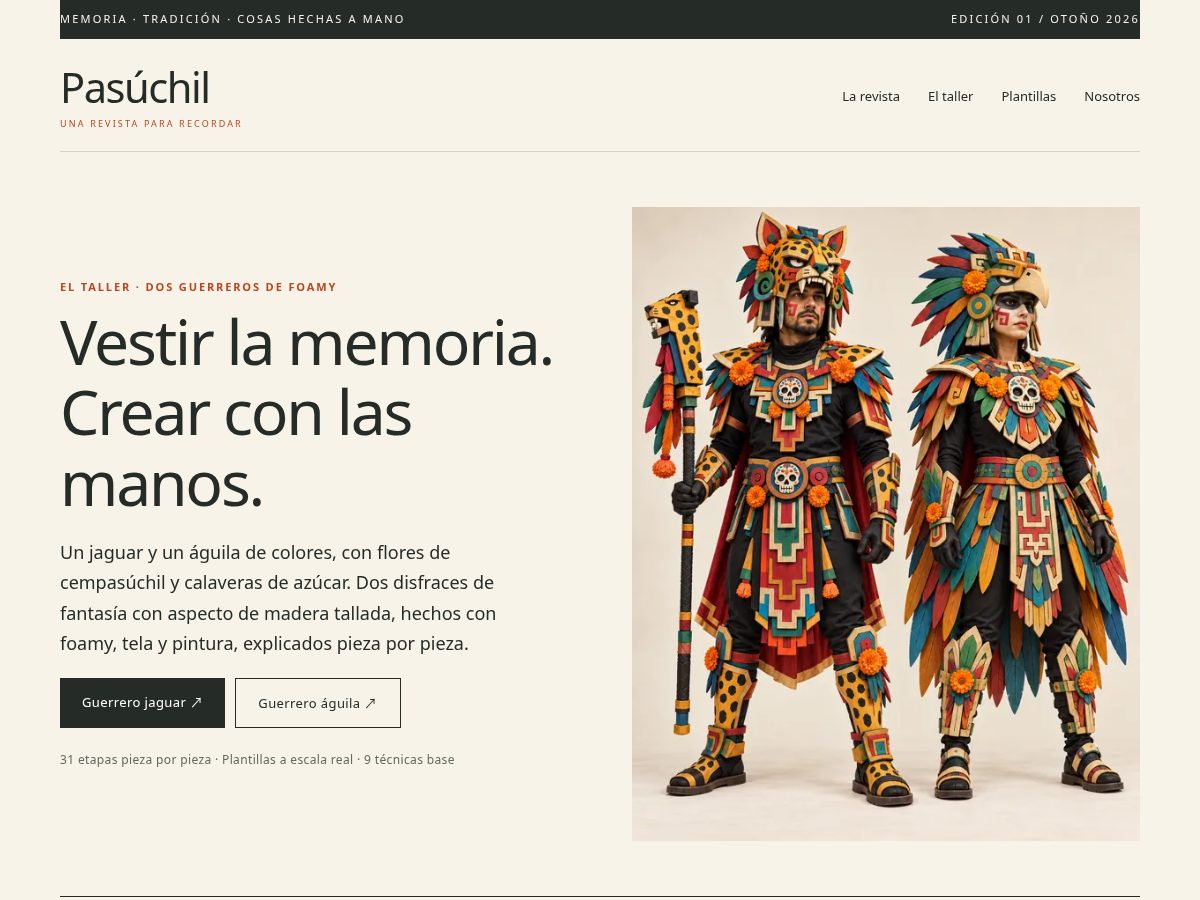 Landing-page snapshot of pasuchil.com