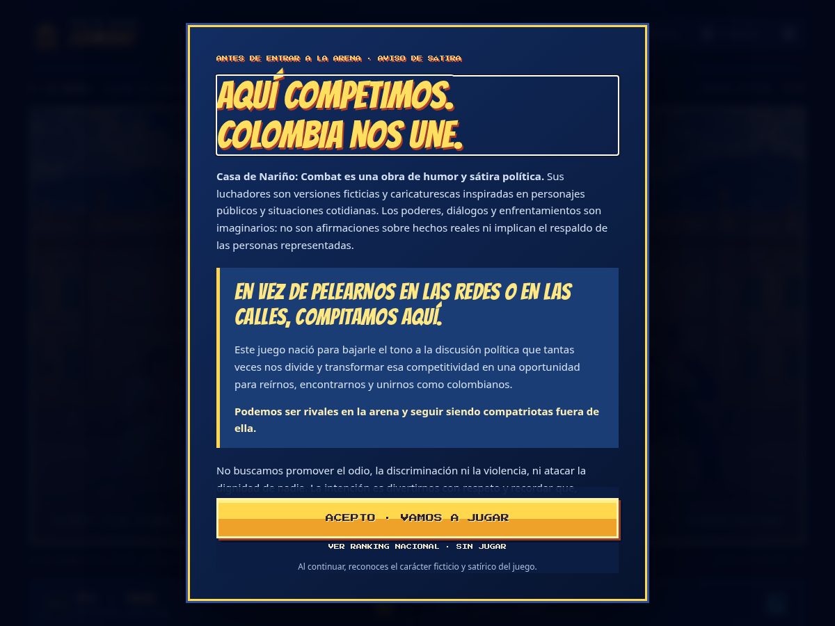 Landing-page snapshot of patriacombat.com