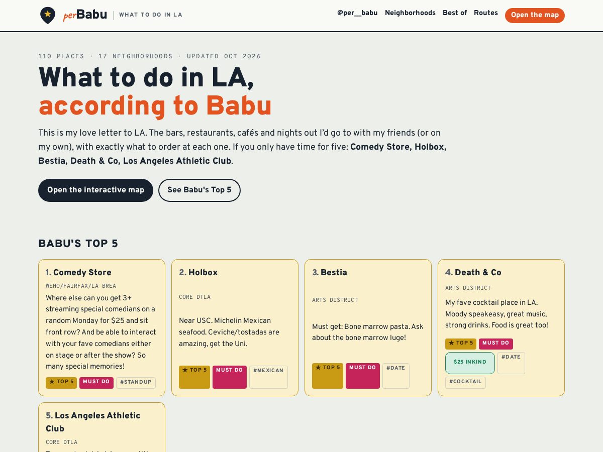 Landing-page snapshot of perbabu.com