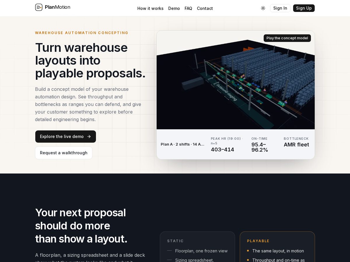 Landing-page snapshot of planmotion.app