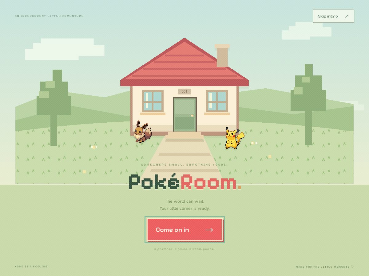 Landing-page snapshot of pokeroom.fun