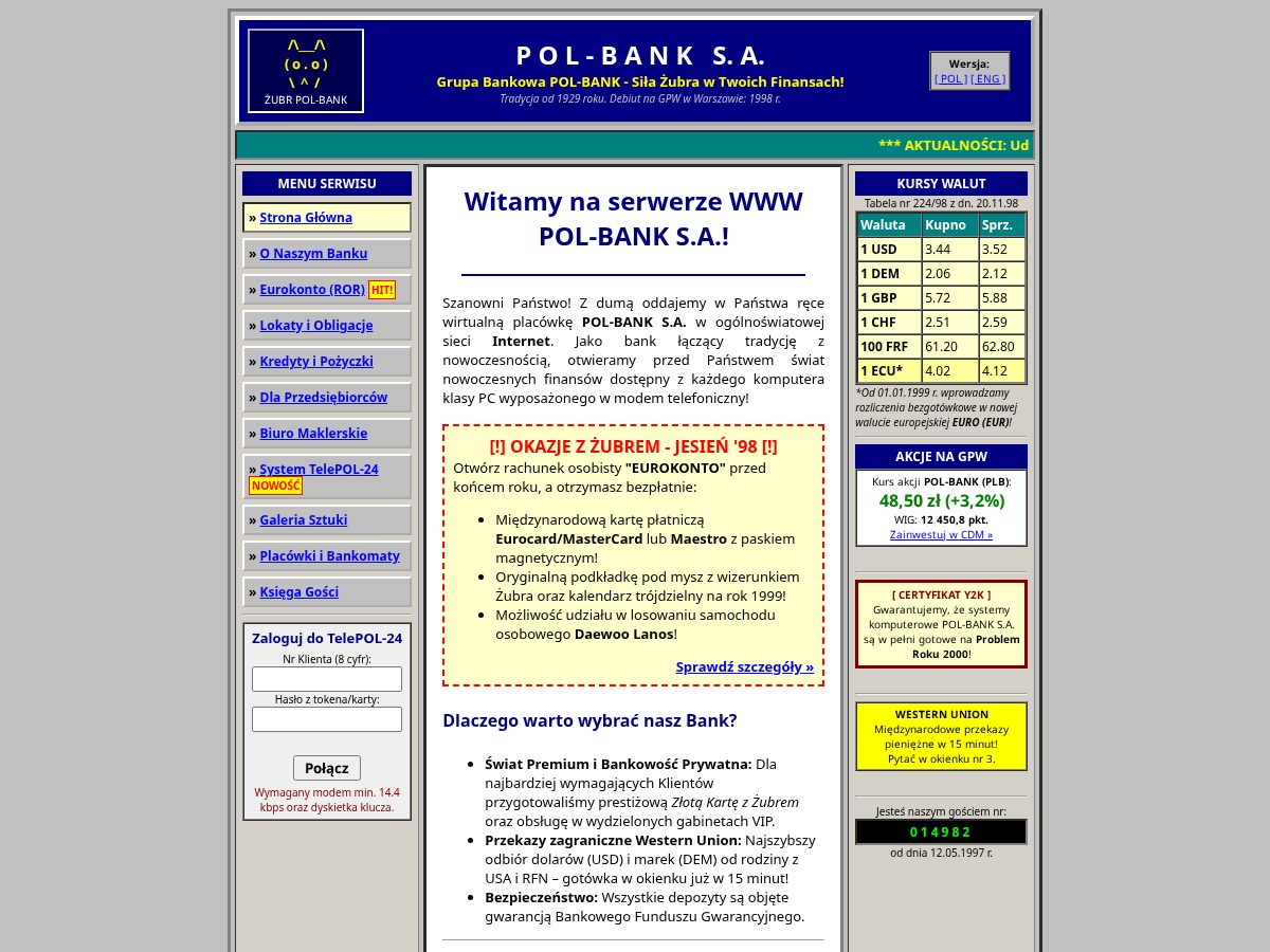 Landing-page snapshot of polbank.lol