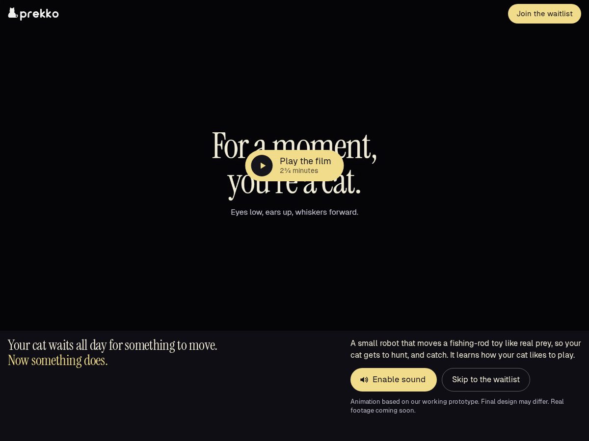 Landing-page snapshot of prekko.com