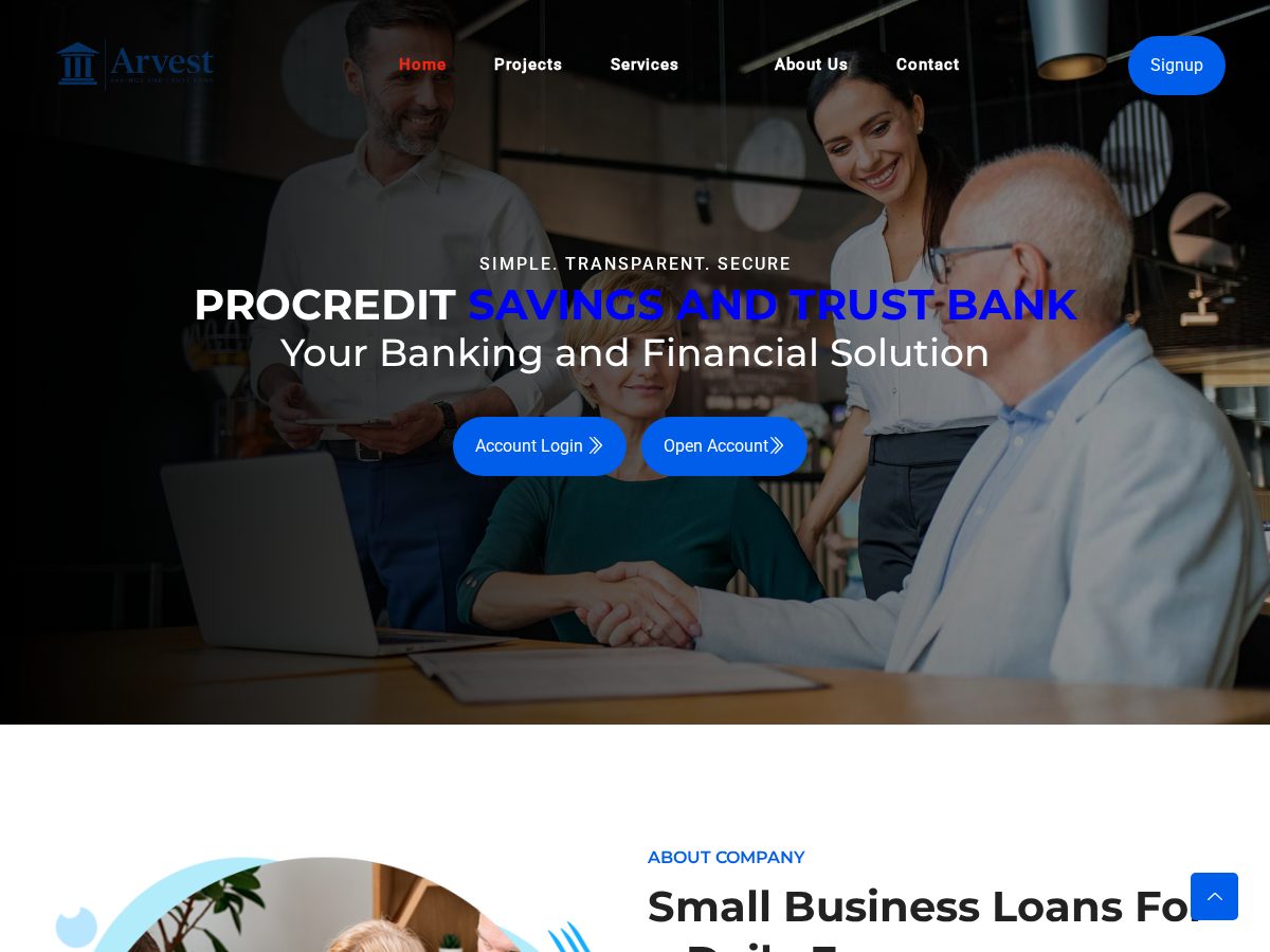 Landing-page snapshot of procredistb.com