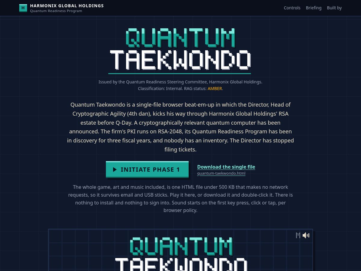 Landing-page snapshot of quantumtaekwondo.com
