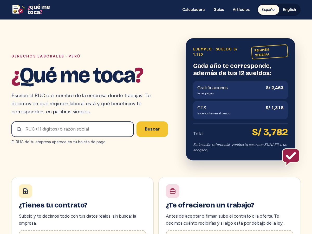 Landing-page snapshot of quemetoca.com