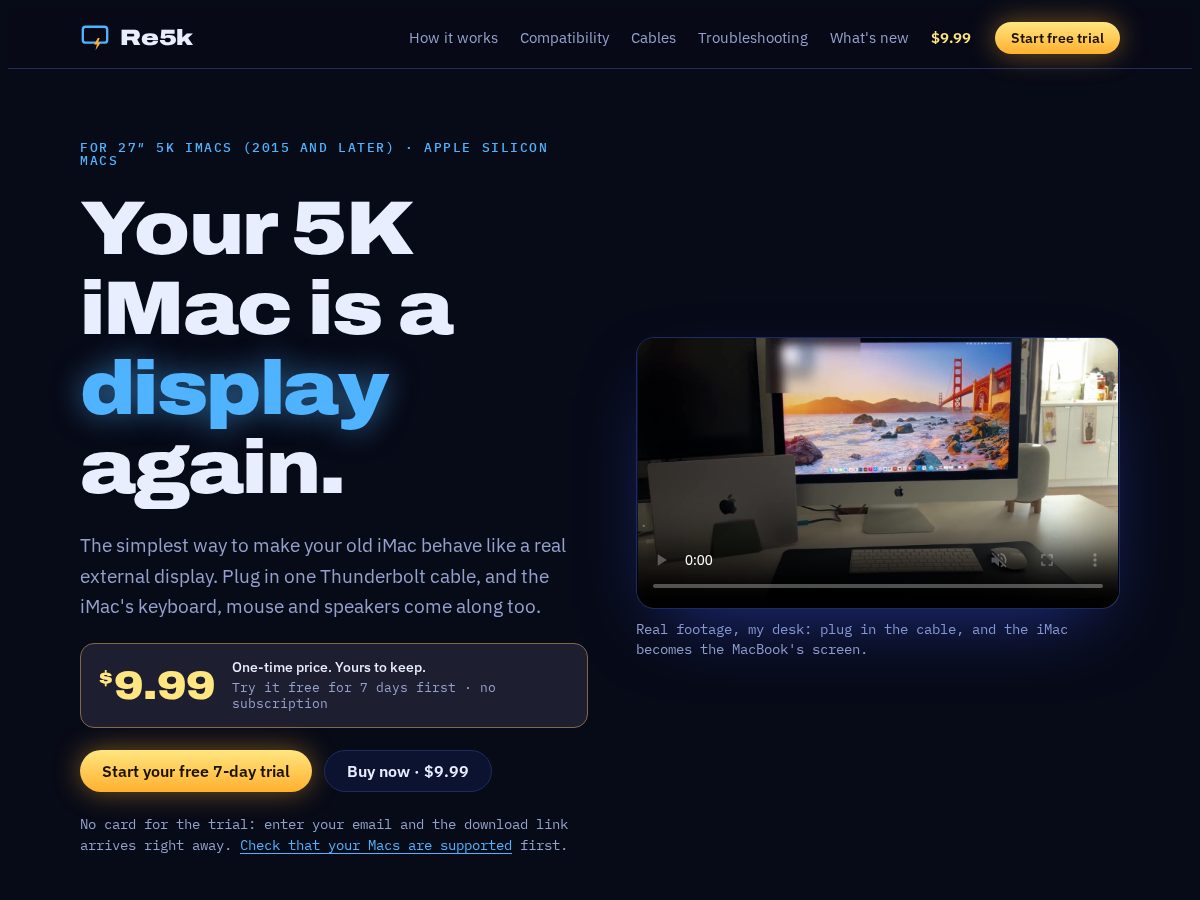 Landing-page snapshot of re5k.app