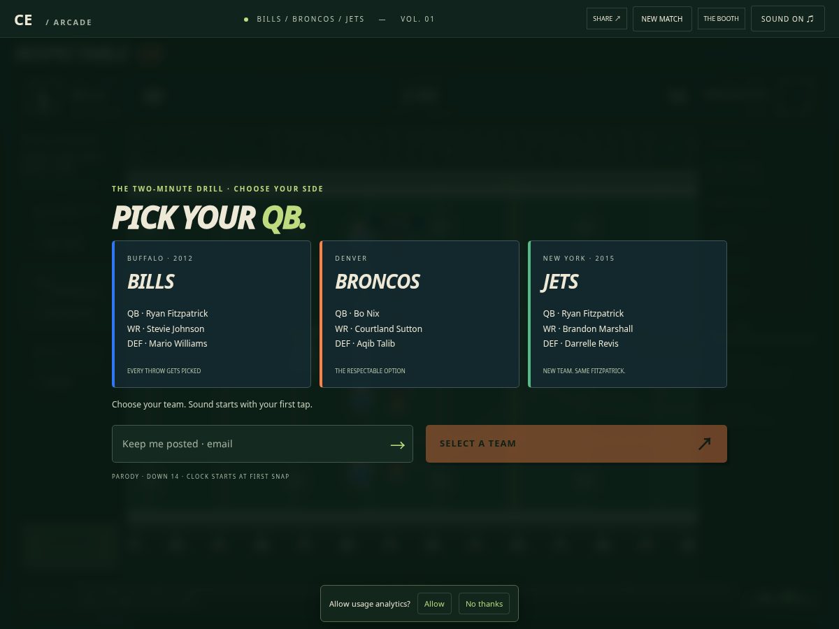 Landing-page snapshot of respectableqb.com