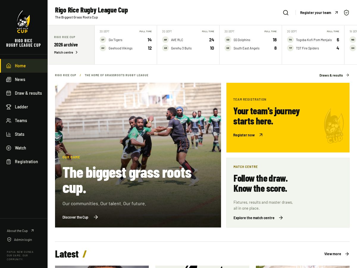 Landing-page snapshot of rigoricerlc.com