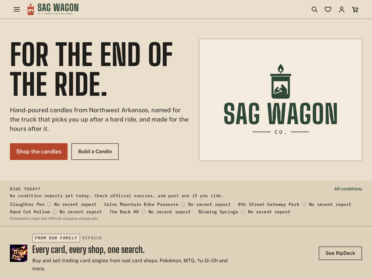 Landing-page snapshot of sagwagonco.com