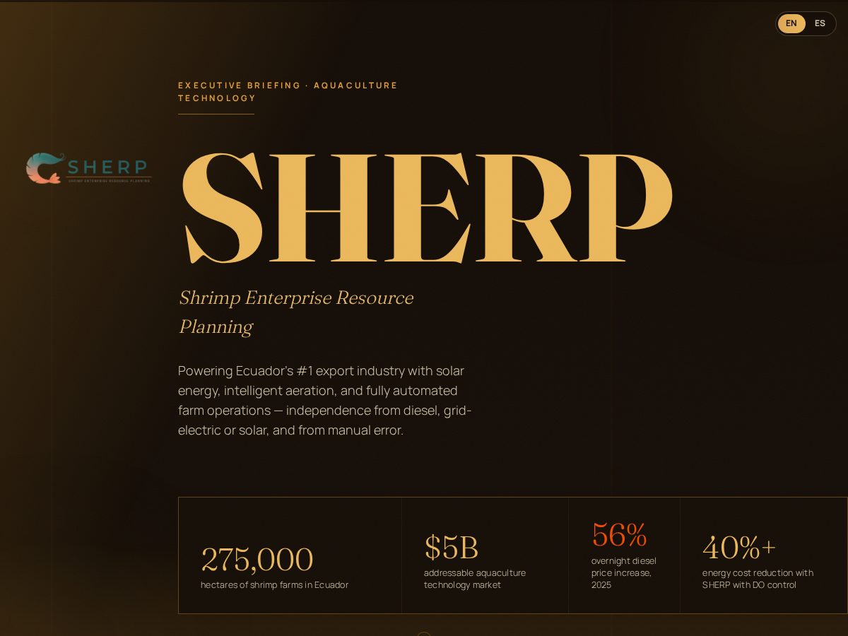 Landing-page snapshot of sherpai.xyz