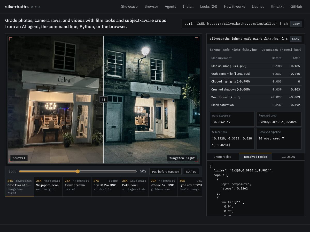 Landing-page snapshot of silverbaths.com