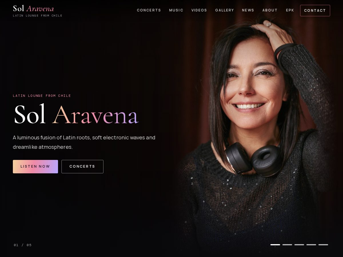 Landing-page snapshot of solaravena.com