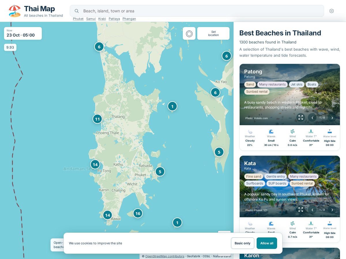 Landing-page snapshot of thai-map.com