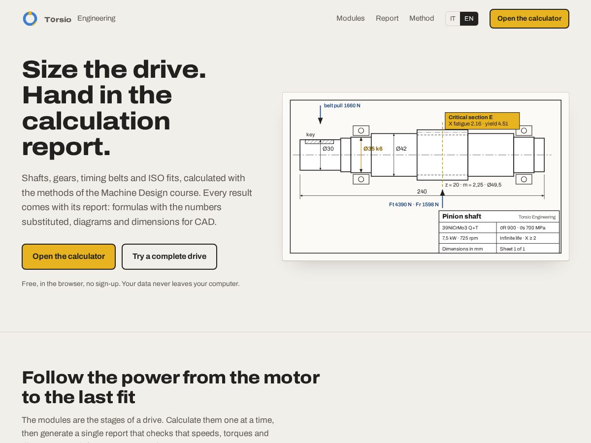 Landing-page snapshot of torsio.app