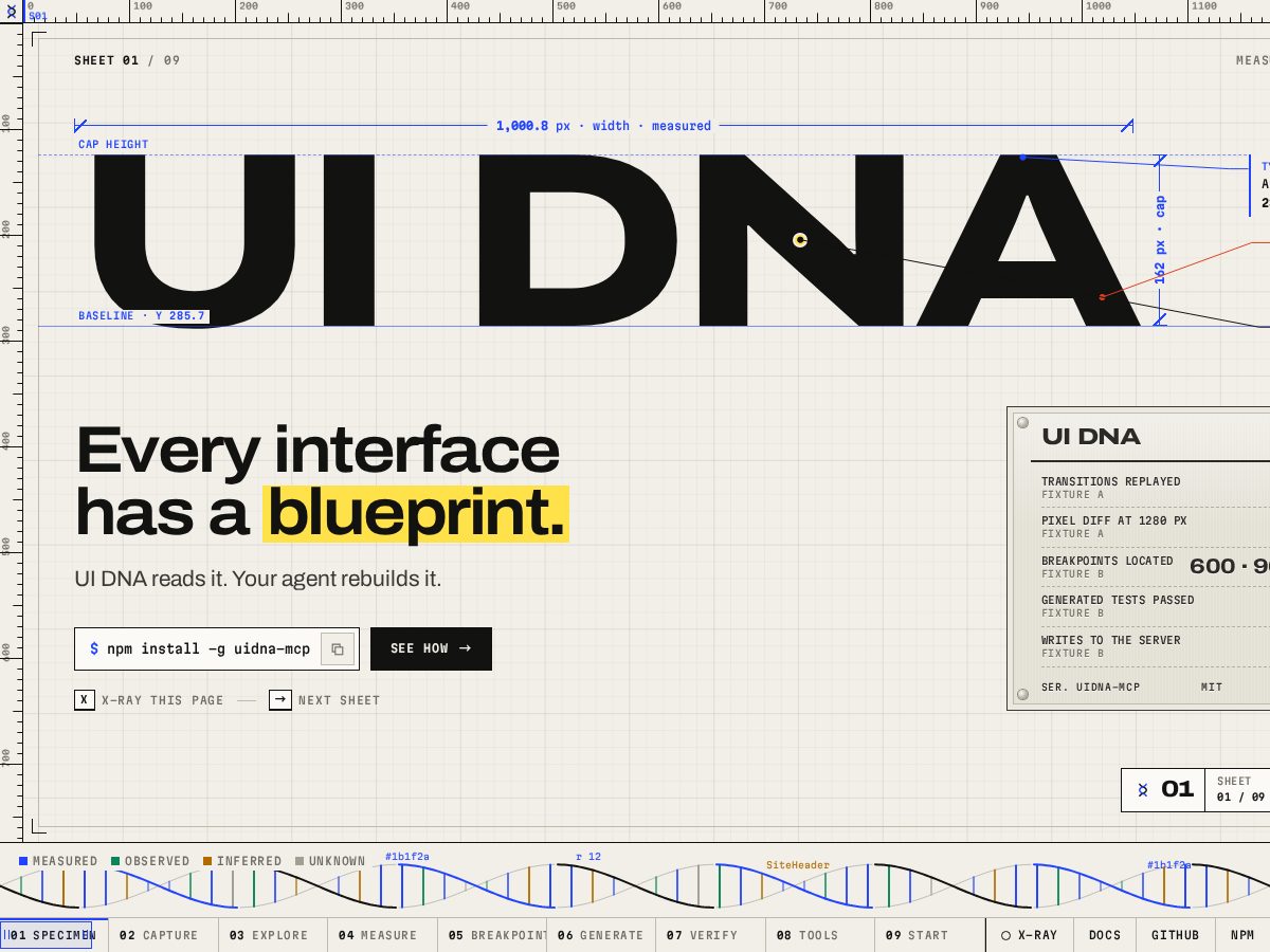 Landing-page snapshot of uidna.fun
