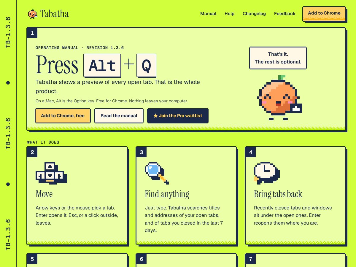 Landing-page snapshot of viewtabatha.com