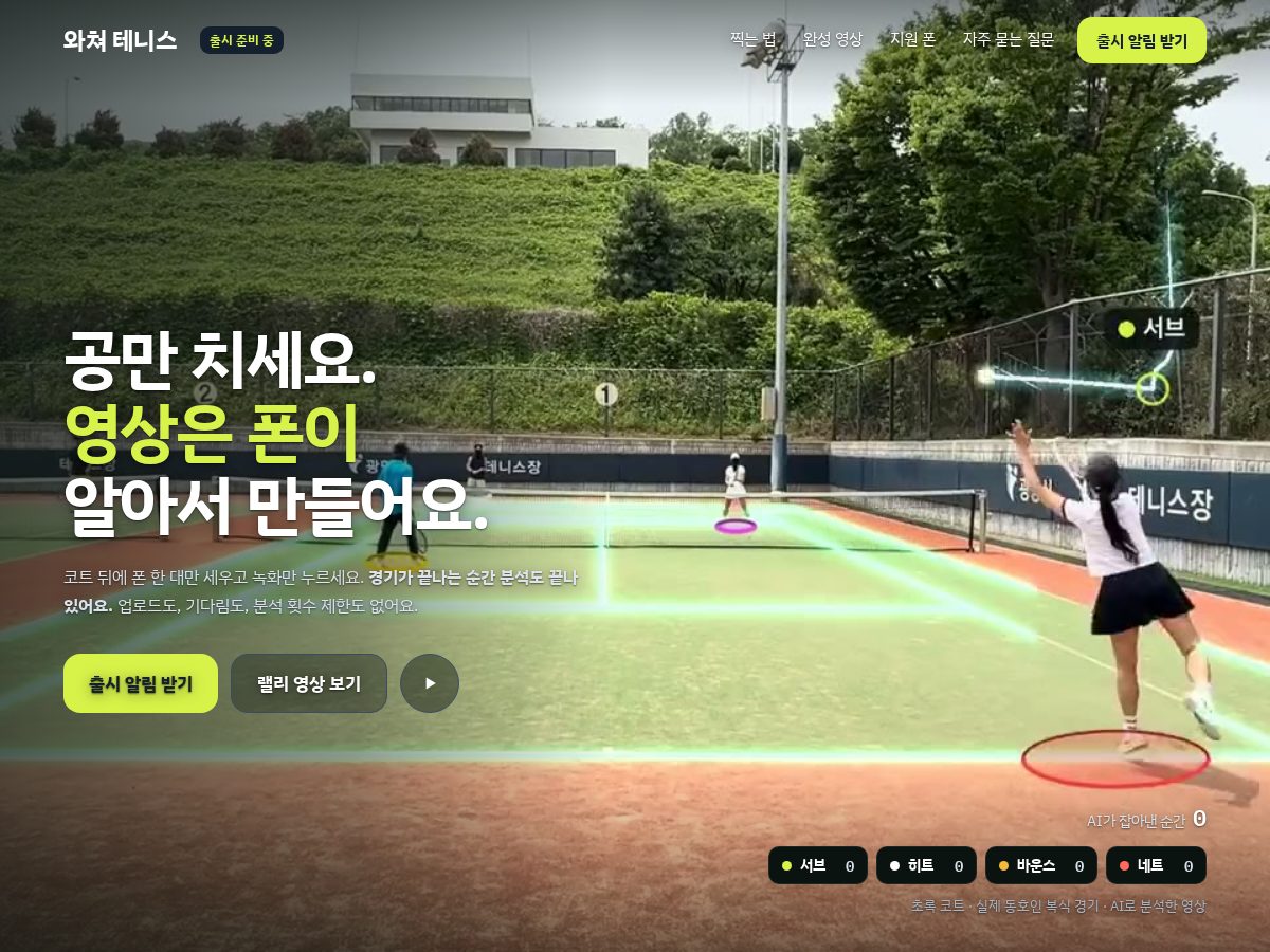 Landing-page snapshot of watcher-tennis.com