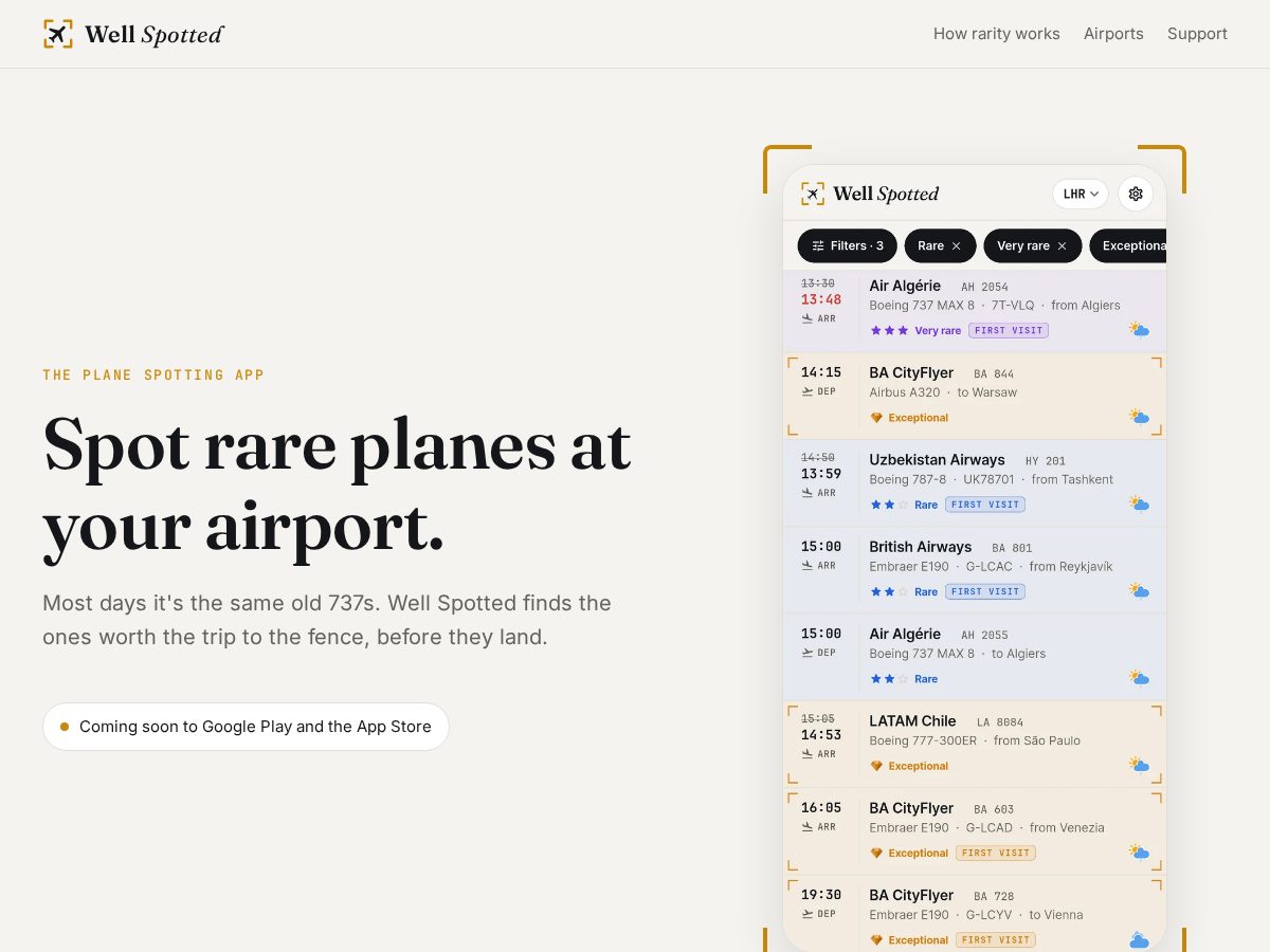 Landing-page snapshot of wellspotted.one