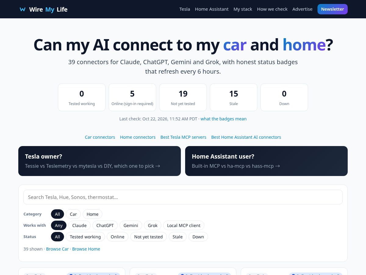 Landing-page snapshot of wiremylife.com
