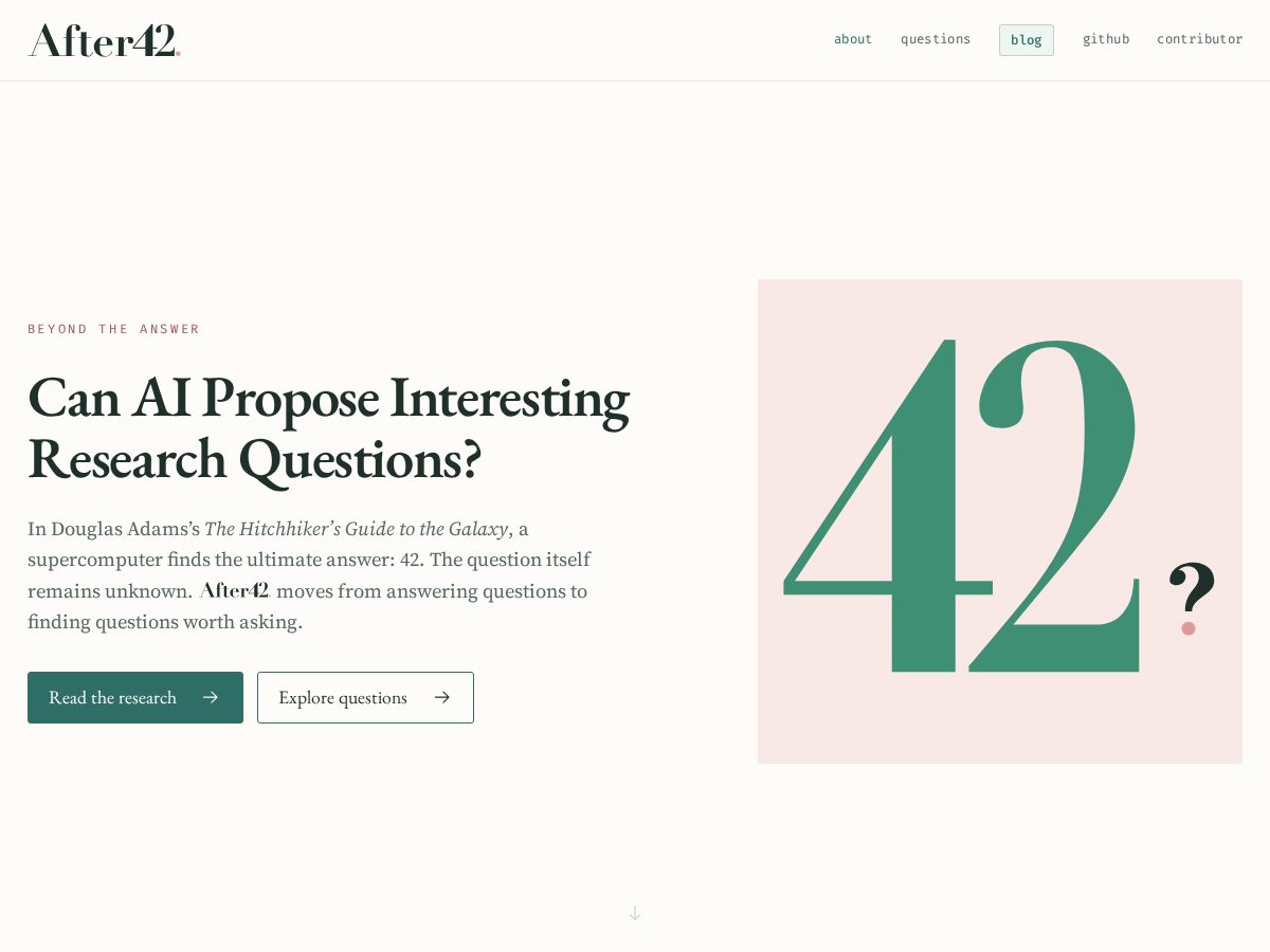 Landing-page snapshot of after42.org