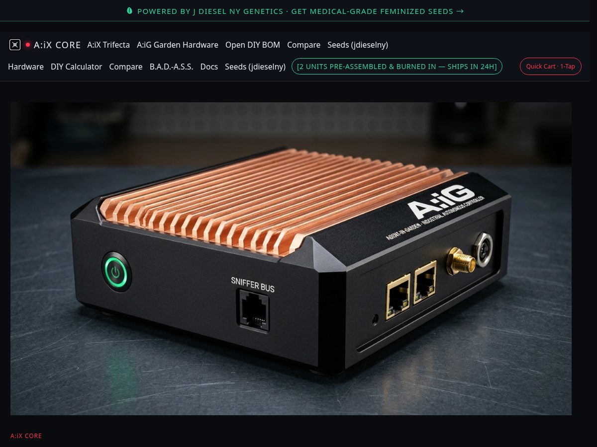 Landing-page snapshot of aix-core.com