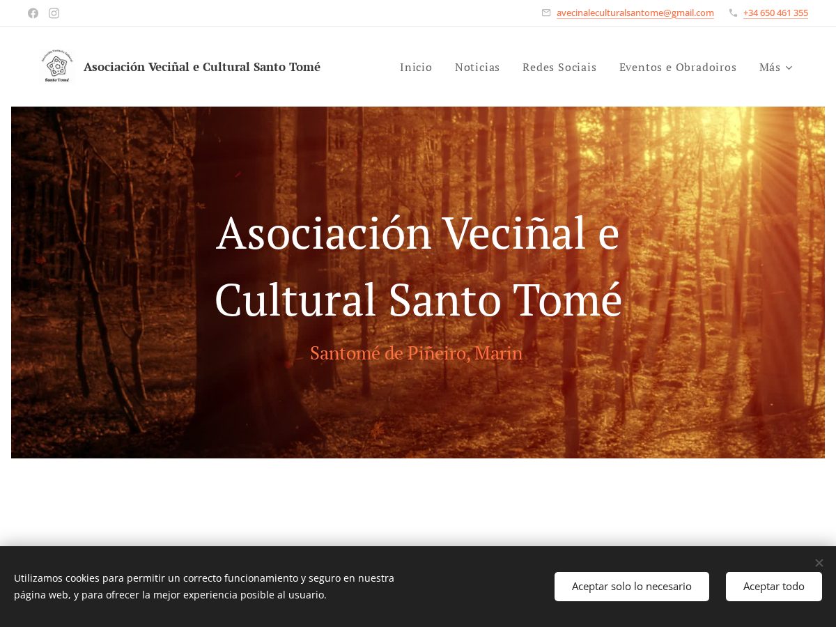Landing-page snapshot of asociacionsantome.com